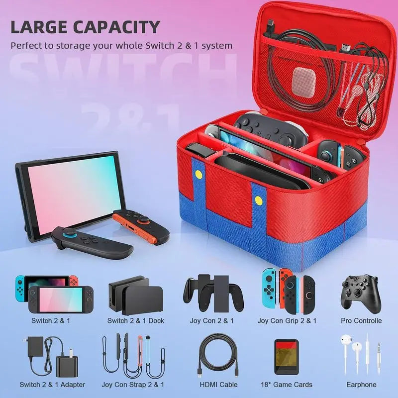 Carry Case for Nintendo Switch 2/1/Lite/OLED, Waterproof