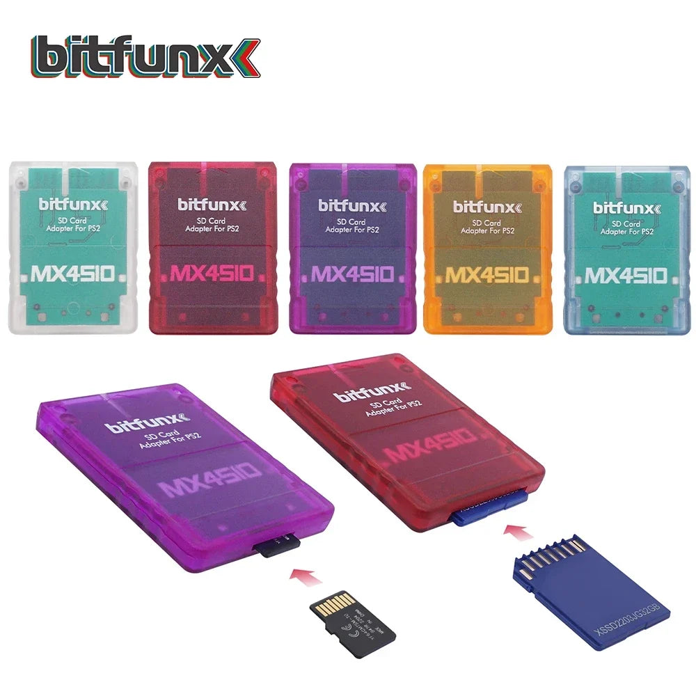 BitFunx MX4SIO Adapter for PS2, SIO2SD TF/SD Card Slot