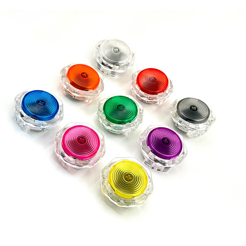 8pcs Sinoarcade Low Profile Mechanical Buttons with Kailh CLICKY POM Switches Hot-swappable  for Arcade Hitbox Snackbox