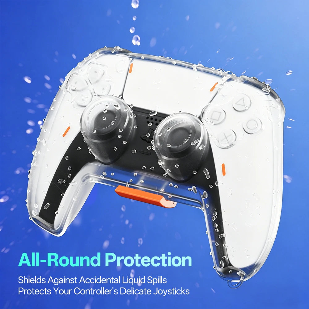 Clear Hard PC Protective Case For Sony Playstation 5 PS5 Controller,Cover Skin Shell Anti‑Scratch Gamepad Protector Accessories