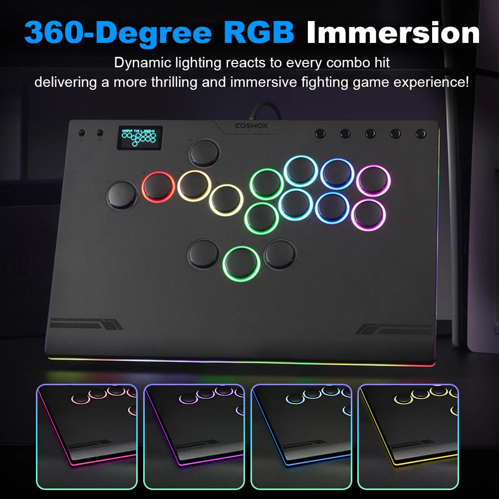 Haute42 M-Ultra Gen 2 Aluminium Alloy Arcade Leverless Hitbox Controller Fighting Game Hitbox Fightstick For PC/PS4/PS5/Switch