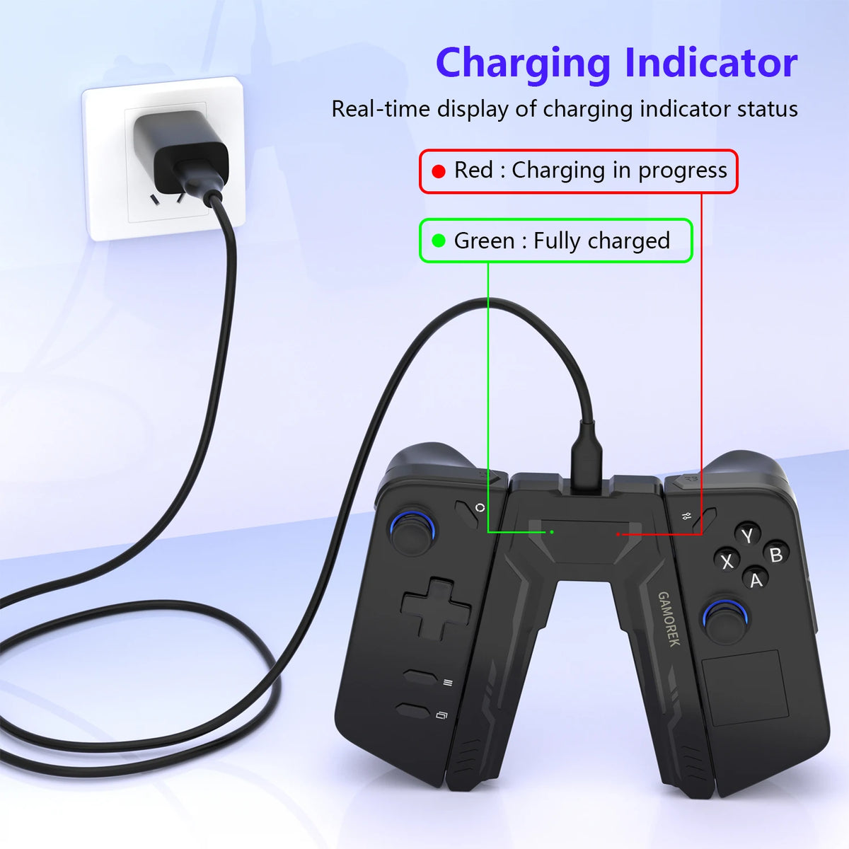 Legion Go Controller Connector with USB-C Charging Grip, RGeek