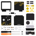 eXtremeRate GBA SP Shell - Golden Great Wave Off Kanagawa, Black