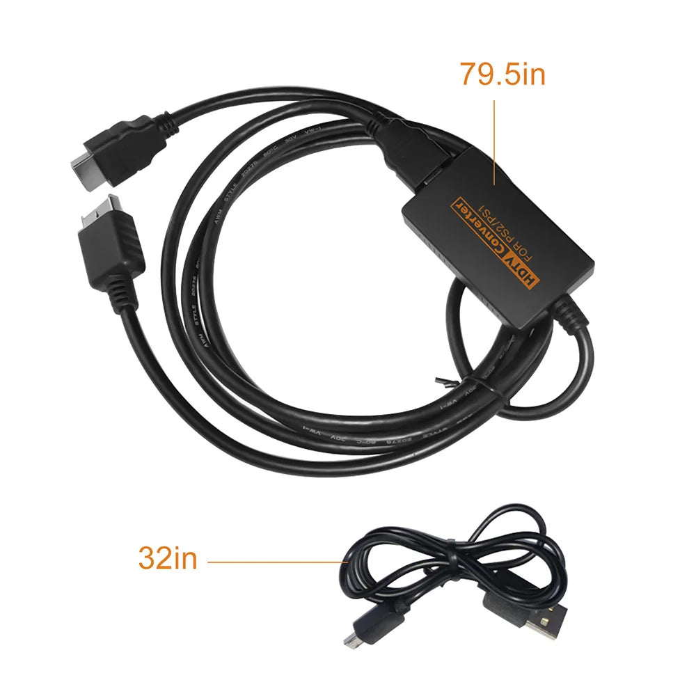 PS2 HDMI Converter Adapter for PS1/PS2 720P/1080P HDTV
