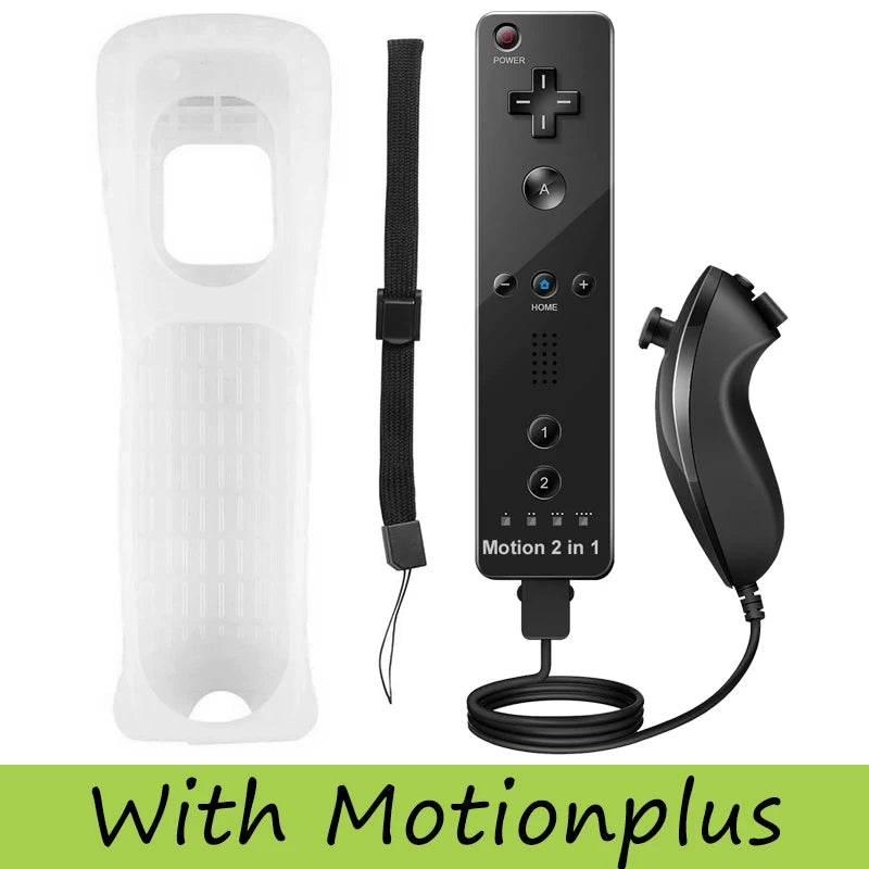 Controller Set For Nintendo Wii/Wii U 2 in 1 Wireless Remote Gamepad Joystick Optional Motion Plus Silicone Case Gaming Control