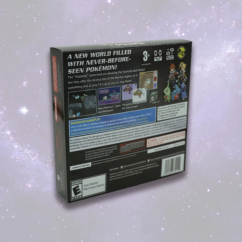 Pokémon Unbound v2.1.1.1 Reproduction GBA Cartridge with Box