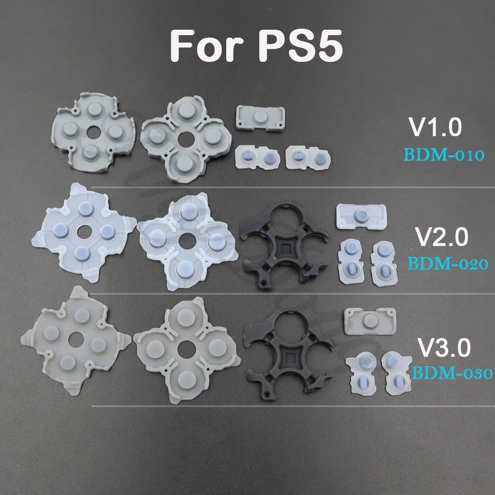 Conductive Rubber Button Pad Set for PS5 V1/V2/V3, PS4, PS3
