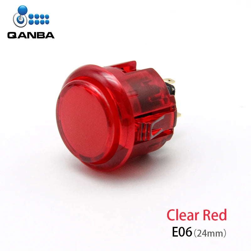 QANBA Gravity KS Clear Snap-In Pushbuttons 24mm 30mm, 6 Pcs
