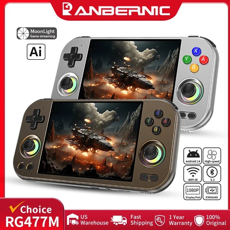 Anbernic RG 477M Android Handheld, 4.7-inch LTPS, Dimensity 8300