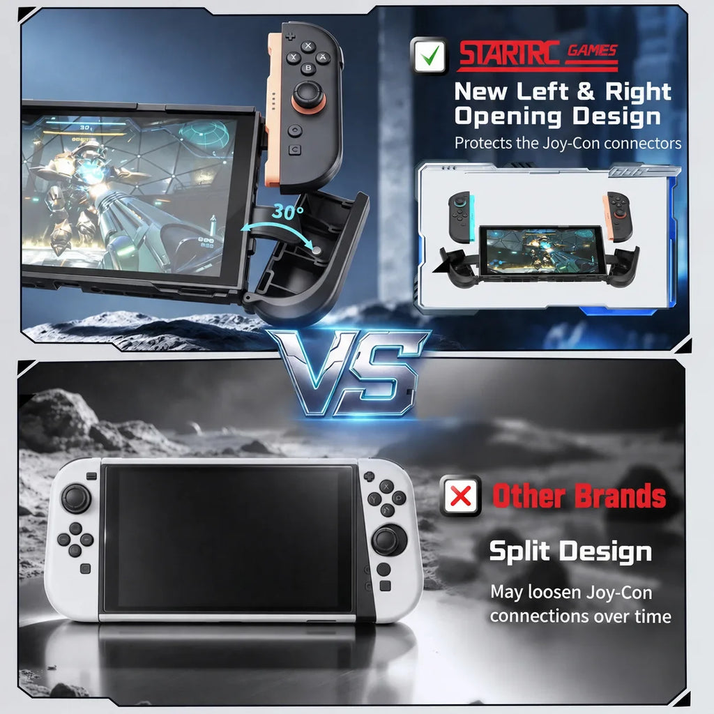 Grip Case for Nintendo Switch 2, Mecha Armor, Dockable Shell