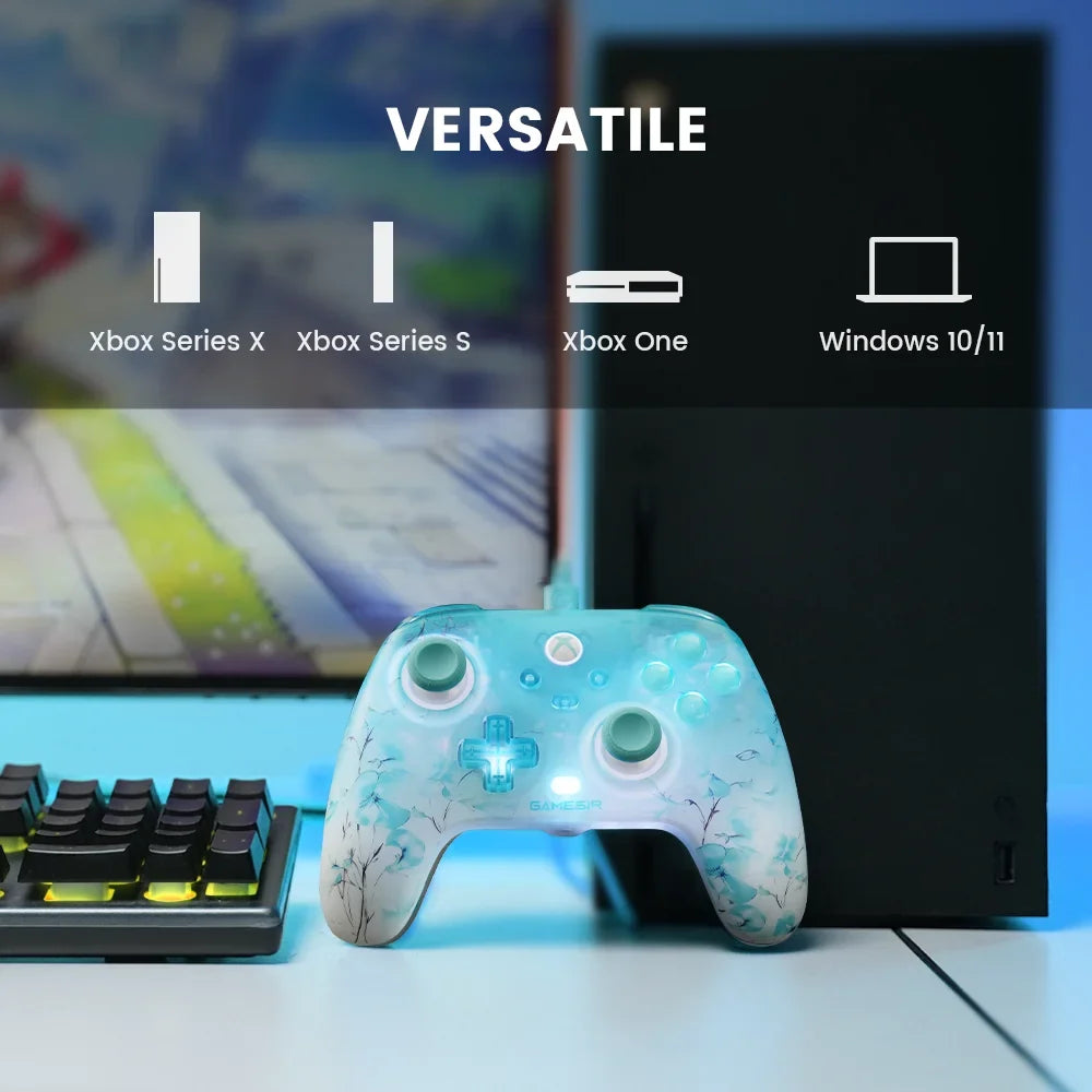 GameSir T7 Pro Floral Wired Gaming Controller for Xbox licensed by Microsoft for Xbox Series X|S/ Xbox One/ Windows 10/11/ Steam