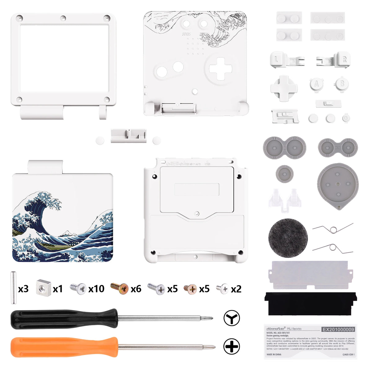eXtremeRate GBA SP Replacement Housing Shell - The Great Wave