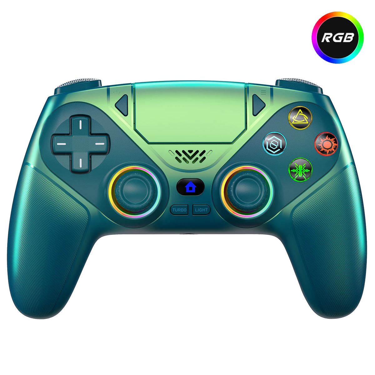 Controller For Playstation 5 PS5/PS5 Pro/Slim/PC,RGB Wireless BT Game Joystick Hall Effect 6 Axis Gyro Dual Shock Turbo Gamepads