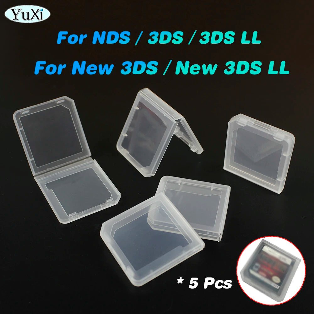 3DS Cartridge Case, Clear Plastic Dust Cover, 5 or 10 Pieces