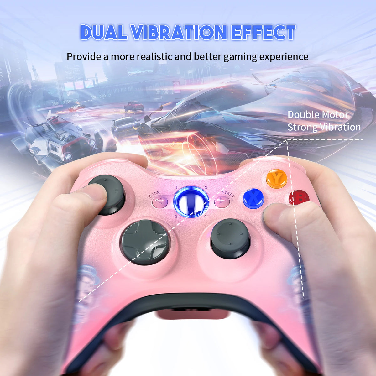 2.4G Gaming For Xbox 360 Wireless Controller Xbox 360/Slim/Elite/Winodow/PC Video Game Gamepad 6-axis Joystick Dual Vibration