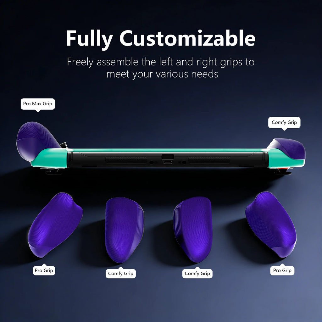 Ergonomic Silicone Grip for Nintendo Switch 2, Non-Slip Replaceable Grips with 3 Sizes, Designed for Handheld Gaming, Dock Compa