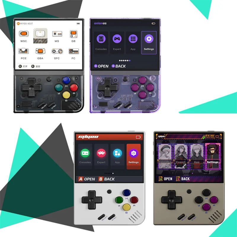MIYOO Mini Plus + V4 Combination Portable Retro Handheld Game Console 3.5/2.8''IPS Screen Classic Video Game Console Gaming Gift
