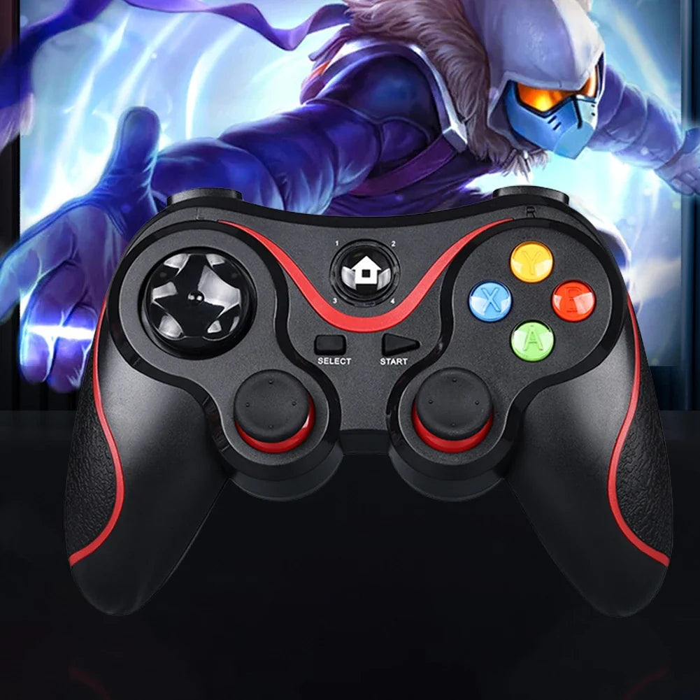 V8 2.4G Wireless Game Controller, Dual Vibration, PC/PS3/Switch