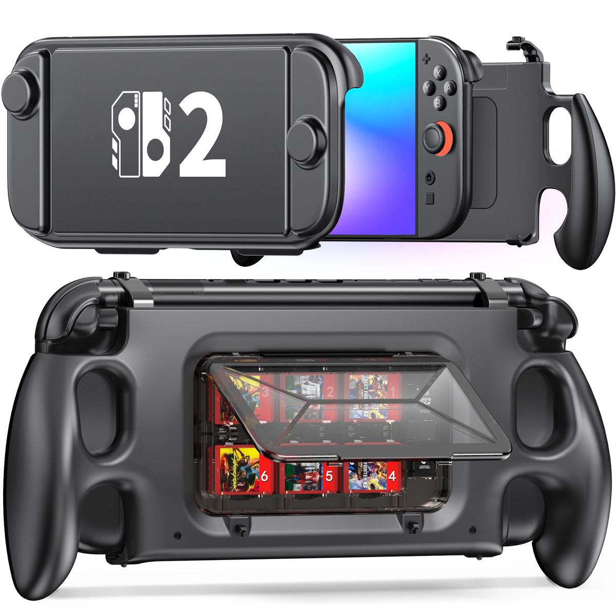 Pop-Up Case for Nintendo Switch 2, BEBONCOOL Ergonomic PC Grip