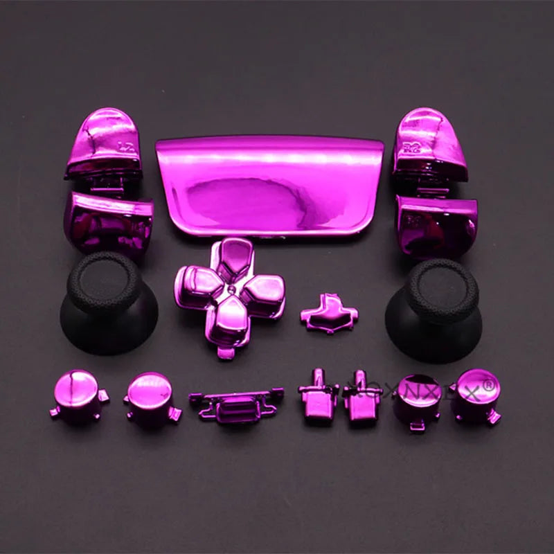 Chrome Button Set for PS5 Controller BDM-020 V2 with D-pad