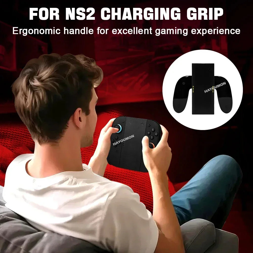 Grip Bracket for Nintendo Switch 2 Joy-Con, Charging Option