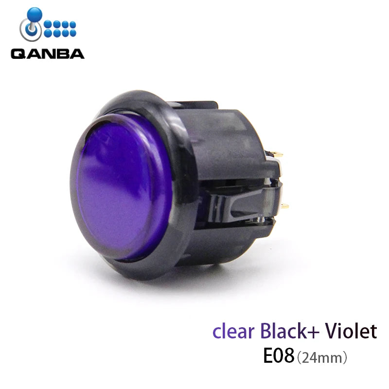 QANBA Gravity KS Clear Snap-In Pushbuttons 24mm 30mm, 6 Pcs