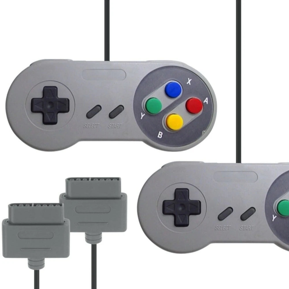SFC/SNES Replacement Controller Gamepad, Purple Colorful Buttons