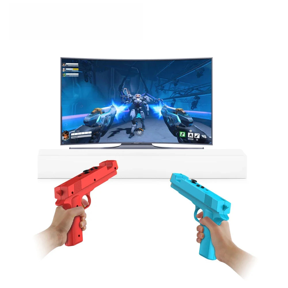 2 PCS Nintendo Switch Gun Grips for NS OLED, Shooting Games