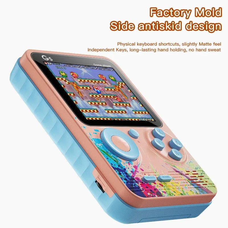 G5 3inch High-Defination Retro Handheld Game Console Supports TV built in 500 video Games